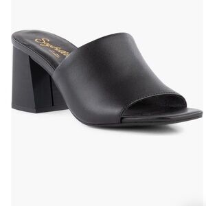 Seychelles Black Leather Adapt Sandals Size 8